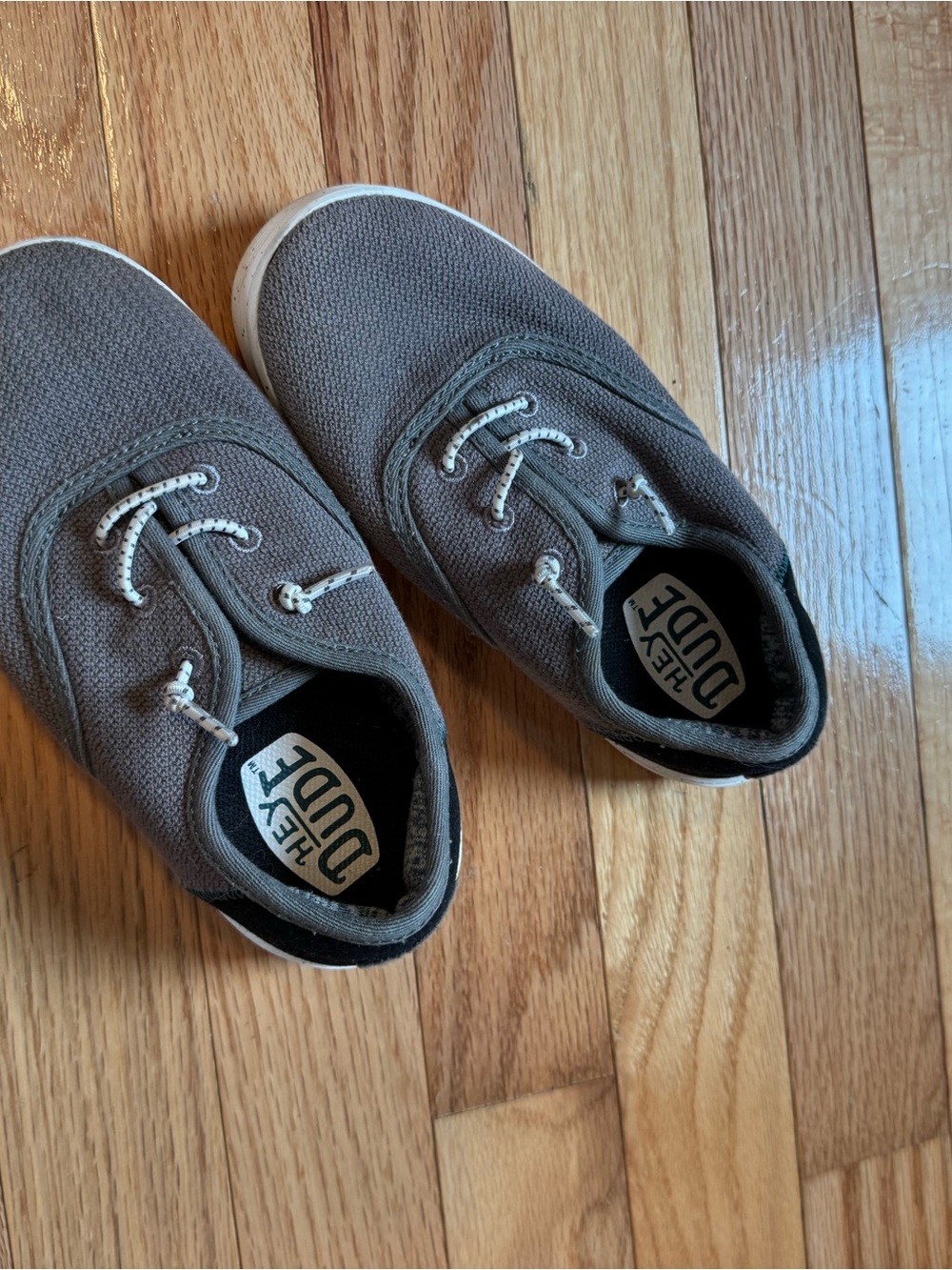 Hey Dude Kids Charcoal Gray Slip-On Sneakers